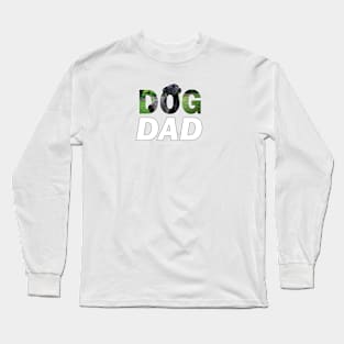 DOG DAD - black labrador oil painting word art Long Sleeve T-Shirt